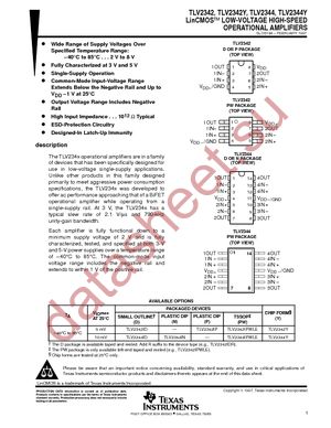 TLV2344IN datasheet  